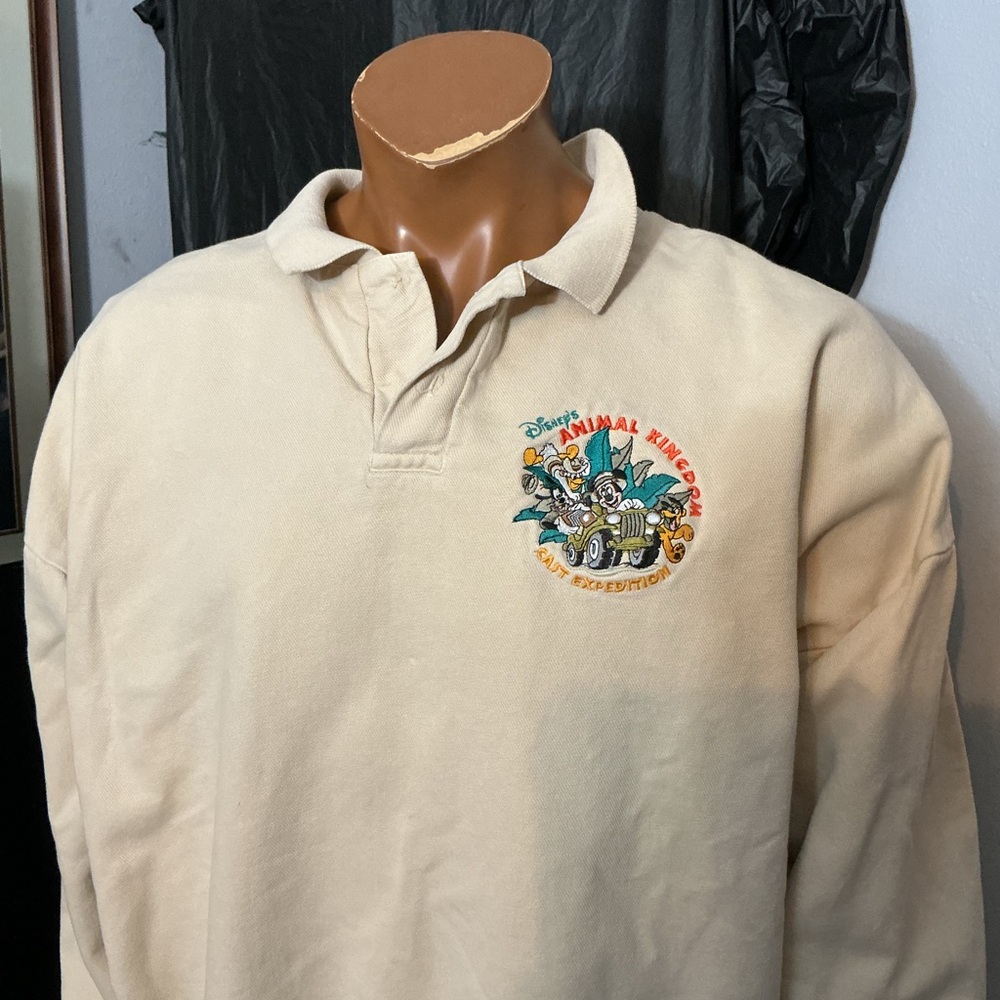 Vintage Disney Animal Kingdom Cast Expedition Mickey Mouse Pullover Sweatshirt - Picture 12 of 12